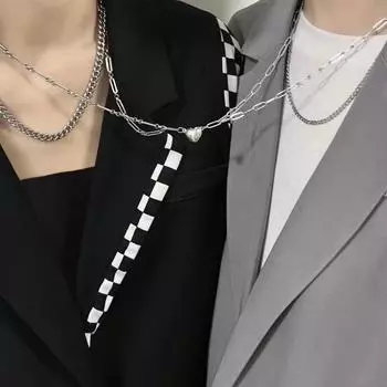 Фаза любви, сосание, титановая сталь, мужское и женское двухслойное трендовое ожерелье для влюбленных, фестиваля, пары