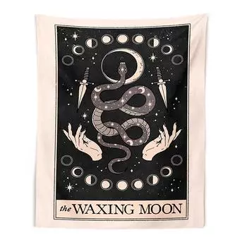 Фаза Луны Гобелен Настенный Гобелен Таро Астрология Украшения Солнце Луна Kawaii Декоративные Кружевные Настенные Гобелены 100X75CM