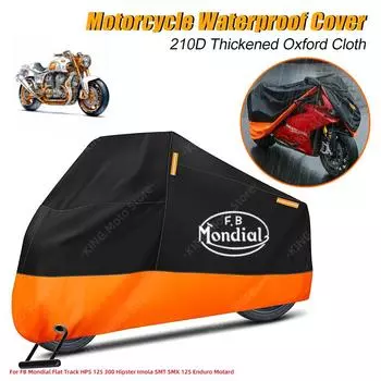FB Mondial Cover Waterproof For FB Mondial Flat Track HPS 125 300 Hipster Imola SMT SMX 125 Enduro Motard Motorcycle Dust Rain M оранжевый