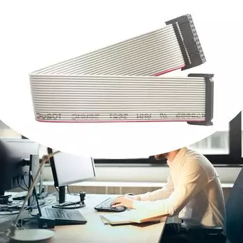 FC-20P 20 контактов 2,54 мм шаг 20 см JTAG AVR загрузочный кабель проводной разъем серый плоский ленточный кабель данных