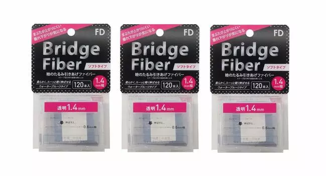 FD Bridge Soft Fiber Soft Transparent 120 шт. x 3 шт. Набор антиптозной ленты, тип, ширина 1,4 мм,