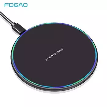 FDGAO 15 Вт Беспроводное зарядное устройство для быстрой зарядки AirPods Pro iPhone 14 13 12 11 8 XR XS Samsung S20 S10 S9
