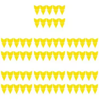FE# 10pcs Fruit Fly Trap Non-Toxic Dual-Sided Yellow Sticky Fly Traps (Butterfli