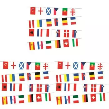 FE# 2024 24 страны Подвесные флаги из полиэстера 7M с принтом Футбольное событие D