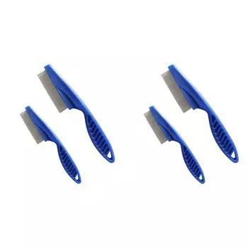 FE# 2 шт. Щетка для чистки шерсти домашних животных, расческа для вычесывания блох для маленьких собак и кошек (Blu