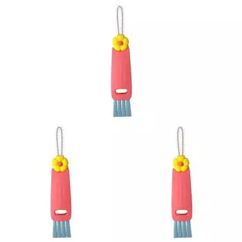 FE# 3 в 1 Щетка для чистки крышек чашек, Щетка для чистки щелей для детской бутылочки (красный)