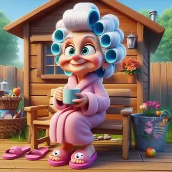 FE# 5D DIY Полная круглая дрель Алмазная картина Старушка Домашний декор Искусство Ремесло 40x40