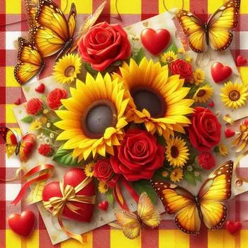 FE# 5D DIY Полная круглая дрель Алмазная картина Подсолнух Домашний декор Искусство Ремесло BJ261