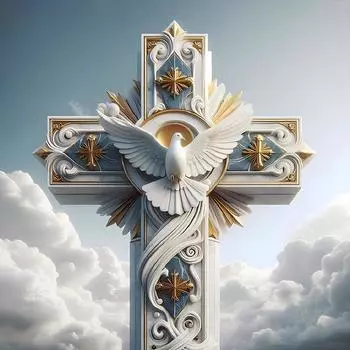 FE# 5D DIY Полная круглая дрель Алмазная картина Крест Голубь Домашний декор Искусство Ремесло 40x