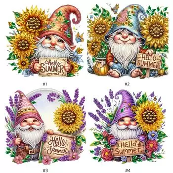 FE# 5D DIY Полный Круглый Дрель Алмазная Картина Гном Набор Домашний Декор Искусство Ремесло LY332