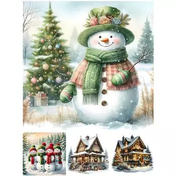FE# 5D DIY Полный Круглый Дрель Алмазная Картина Рождественский Набор Домашний Декор Искусство Ремесло ZSH1004