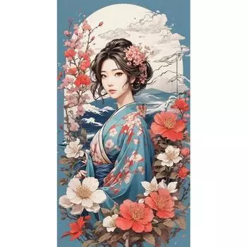 FE# 5D DIY Полный Круглый Дрель Алмазная Картина Девушка Набор Домашний Декор Искусство Ремесло 40x70