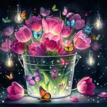 FE# 5D DIY Полный Круглый Дрель Алмазная Картина Цветок Набор Домашний Декор Искусство Ремесло JC473