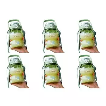 FE # 850 мл, чашки с медведем/лягушкой, детские соломенные чайники с двойным напитком, бутылки с водой (Гри