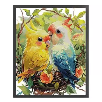 FE# Частичная вышивка Эко-хлопковая нить 14CT Набор для вышивки крестом с изображением животных DB017