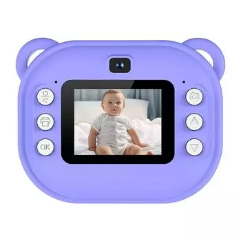 FE# Детская мини-камера мгновенной печати HD 1080P Цифровая камера 2,4-дюймовый экран(Пурпурный