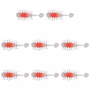 FE# Float Fishing Soft Lure 5cm Small Paddle T Tail Bait for Bass Fishing (Orang