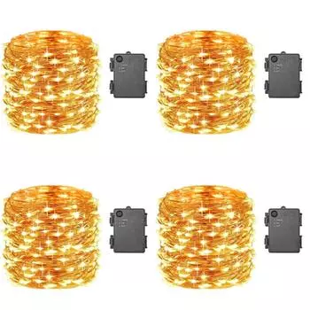 FE# LED Curtain Lights Copper Wire IP65 Waterproof for Festival Party (Warm Ligh