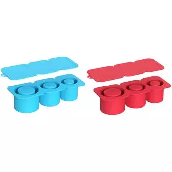 FE# Лоток для кубиков льда с крышкой Силиконовый цилиндр Формы для кубиков льда для чашек на 30-40 унций (кипа