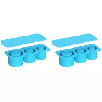 FE# Лоток для кубиков льда с крышкой Силиконовый цилиндр Формы для кубиков льда для чашек на 30-40 унций (кипа