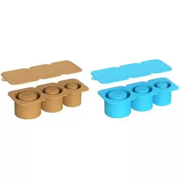 FE# Лоток для кубиков льда с крышкой Силиконовый цилиндр Формы для кубиков льда для чашек на 30-40 унций (бр