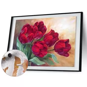 FE# Набор для рисования по номерам на холсте DIY Картина маслом Роза Декор для дома 50x40