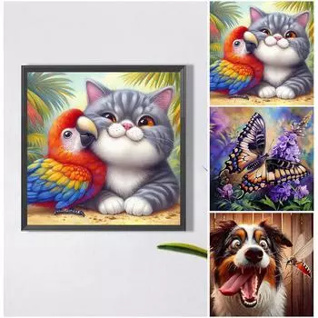 FE# Набор для рисования по номерам на холсте DIY Картина маслом с изображением животных Декор для дома H4604