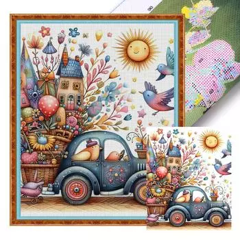 FE# Полная вышивка Эко-хлопковая нить 11CT Печатный Пейзаж Набор для вышивки крестом Ar 3