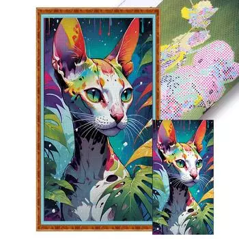 FE# Полная вышивка Эко-хлопковая нить 11CT Печатный набор для вышивки крестом с изображением животных Искусство 4