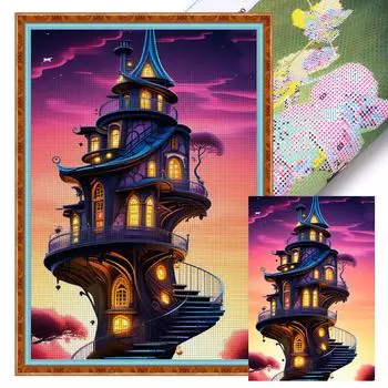 FE# Полная вышивка Эко-хлопковая нить 11CT Печатный Пейзаж Набор для вышивки крестом Ar 1