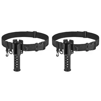 FE # портативный пояс для рыбалки, держатель для стержня, регулируемые поясные ремни для рыбалки (черный)