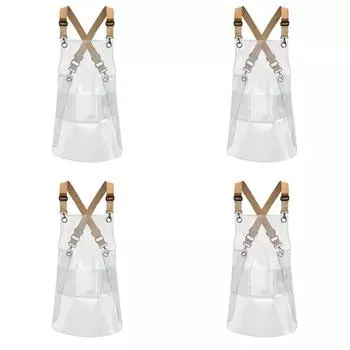 FE# Рабочий фартук Домашний прозрачный фартук для кухни Парикмахерская Парикмахерская (Желтая Лента)