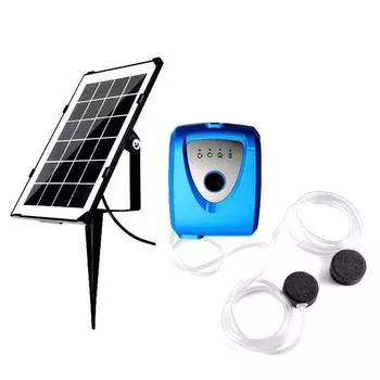 FE# Solar Powered Pond Bubblers 2 Modes Fishing Aerators for Garden Fish Tank Po