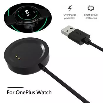 FE# USB Cable Charging Dock Station Stand for OnePlus Watch Magnetic Charger Hol чёрный