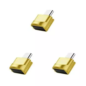 FE # USB Type-C к адаптеру OTG для чтения карт памяти TF для мобильного телефона, ноутбука (Золото)