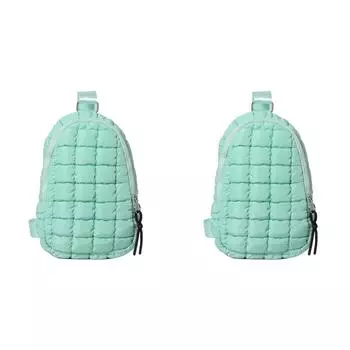 FE# Women Travel Crossbody Bag Quilted Cloud Chest Bag for Outdoor Vacation (Gre