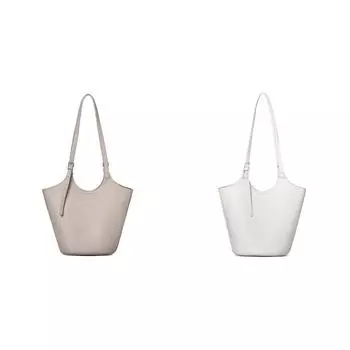 FE # Женская модная сумка-ведро из искусственной кожи Сумка на плечо большой емкости для путешествий (бежевый)