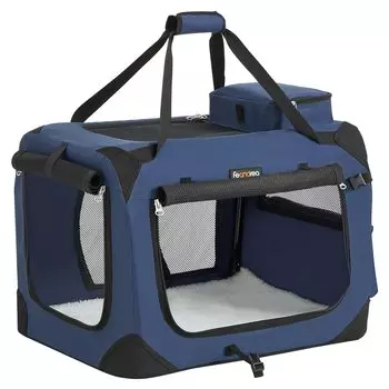 FEANDREA Переноска для кошек и собак Складная сумка для переноски мелких животных 50 x 35 x 35 NPDC50Z Недеформируемая синий