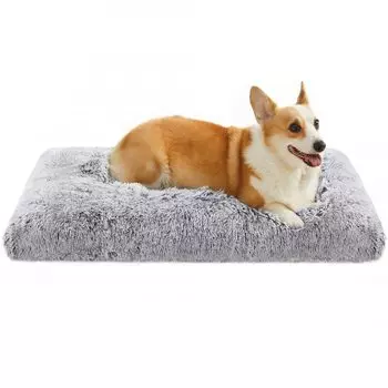 FEANDREA Pet Bed for Dogs and Dog Widely Bed for Small and Medium 95 x 60 x 10 см PGW202G01 Cats, Моющийся, Пушистый, Подушка, Противоскользящий, Б/у,