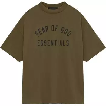 Fear of God Джерси Essentials Crewneck Tee Оливковый Мужской Топ Зеленый 125BT244194F L