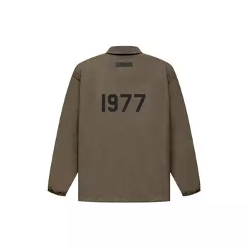 Fear of God Essentials 1977 Collection FW22 Coaches Ветровка Куртка с однотонным логотипом Мужская верхняя одежда Древесно-коричневый FOG-FW22-052 S