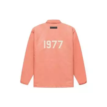 Fear of God Essentials 1977 Series FW22 Нейлоновая спортивная куртка с однотонным логотипом и воротником Верхняя одежда унисекс Коралловый FOG-FW22-175 S
