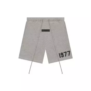 Fear of God Essentials 1977 Series SS22 Флисовые шорты с цифровым значком и шнурком Мужские шорты темно-овсяные FOG-SS22-235 XXL
