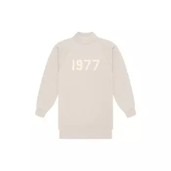 Fear of God Essentials 1977 Series, толстовка с воротником 3/4 и цифровым принтом, женские топы, пшеничный FOG-SS22-67 M