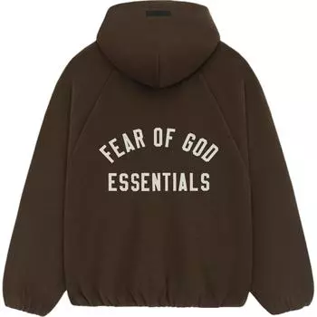 Fear of God Essentials Brushed Hooded Bomber Brown Men Streetwear 202HO246255F XS