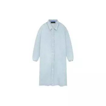 Fear of God Essentials Car Coat Light Washed Denim Мужская верхняя одежда синего цвета 202SP244570F XXS