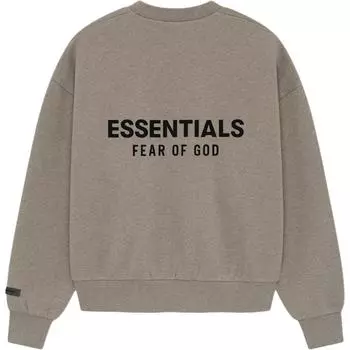 Fear of God Essentials Classic Fit Fleece Crewneck Homestead Heather Men Tops Grey 192AS252041F XS