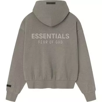 Fear of God Essentials Classic Fleece Толстовка на молнии Homestead Heather Мужские топы Коричневый 192SP254783F S