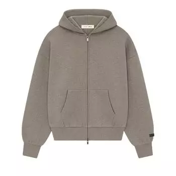 Fear of God Essentials Classic Full Zip-Up Hoodie Homestead Heather Men Tops Grey 192AS254781F M