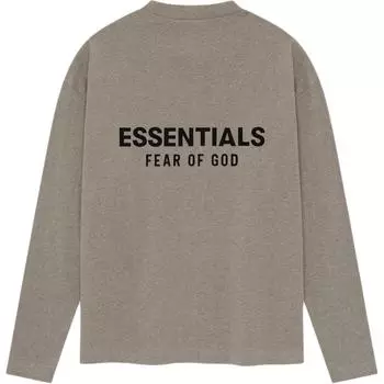 Fear of God Essentials Classic Long-Sleeve Tee Homestead Heather Men Tops Grey 125AS254201F M